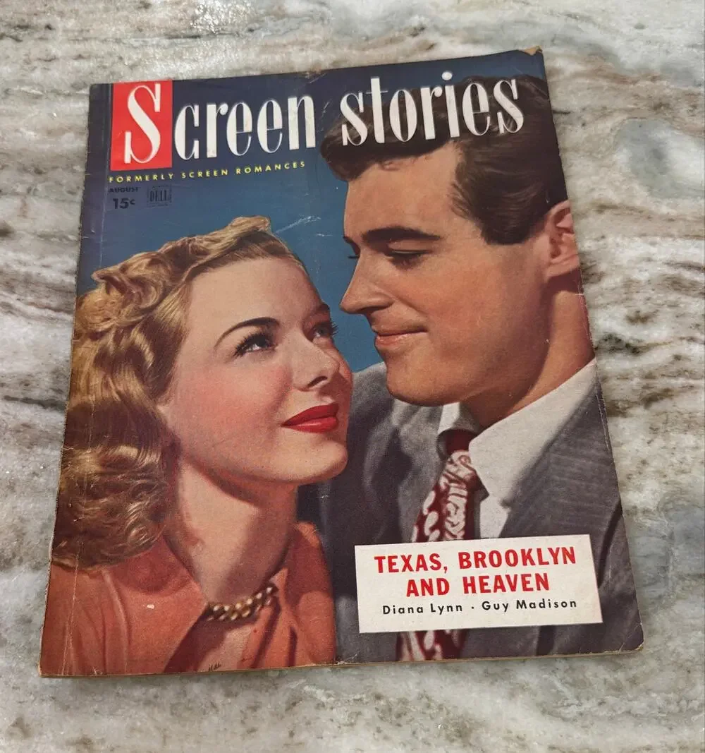 Vtg Screen Stories Magazine Aug. 1948 Diana Lynn Ads Movies +